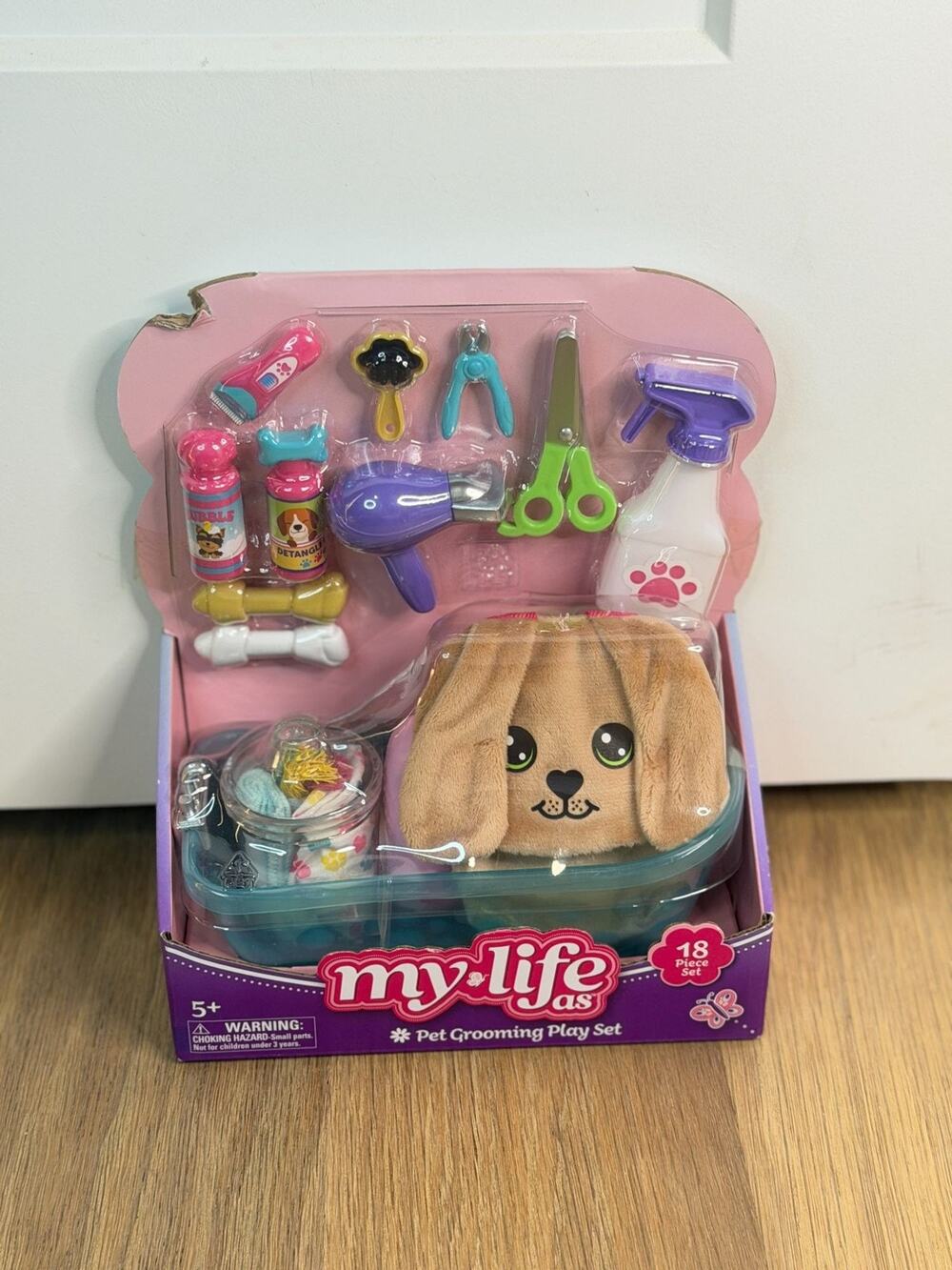 My Life As 18-Piece Pet Grooming Play Set For Ages 5+